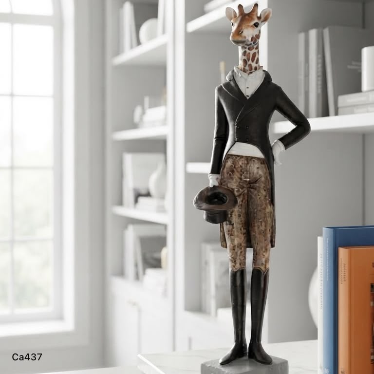 Escultura de jirafa elegante 13cm* 10cm* 40,5cm